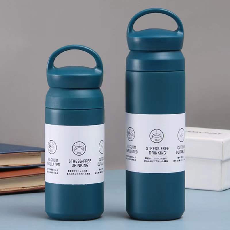 Taza creativa de acero inoxidable 304 con mango aislado portátil para café y agua Amazon