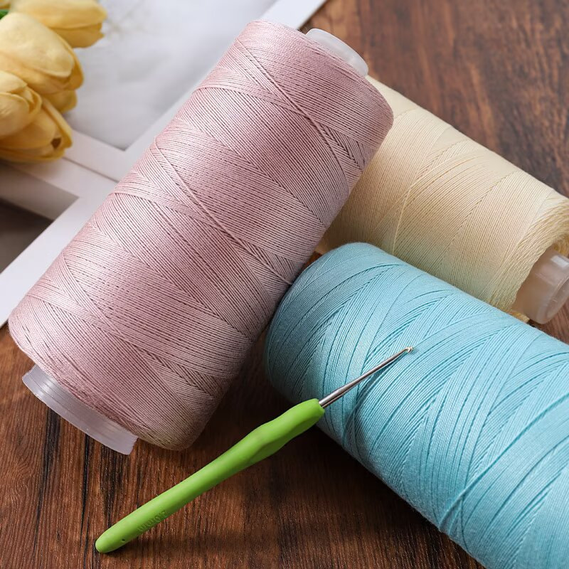 蕾丝线7号桑蚕丝毛线钩针夏季披肩手工diy编织材料包毛线团批发无