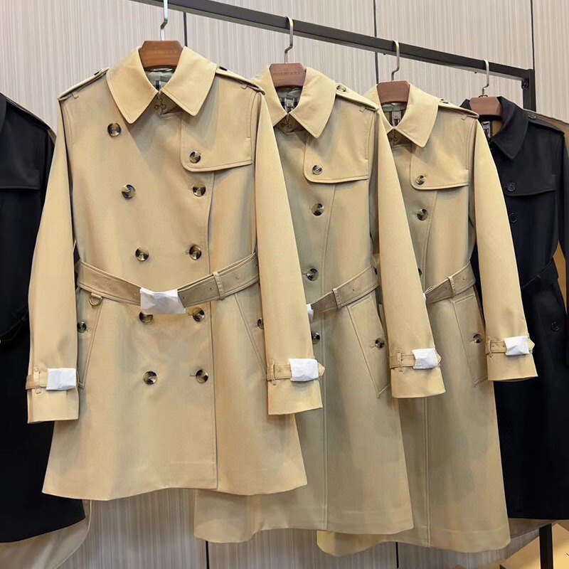 Foreign Trade European Goods High Version New Kensington Short Medium Long Windbreaker BBR Double Breasted Chelsea Trench Jacket