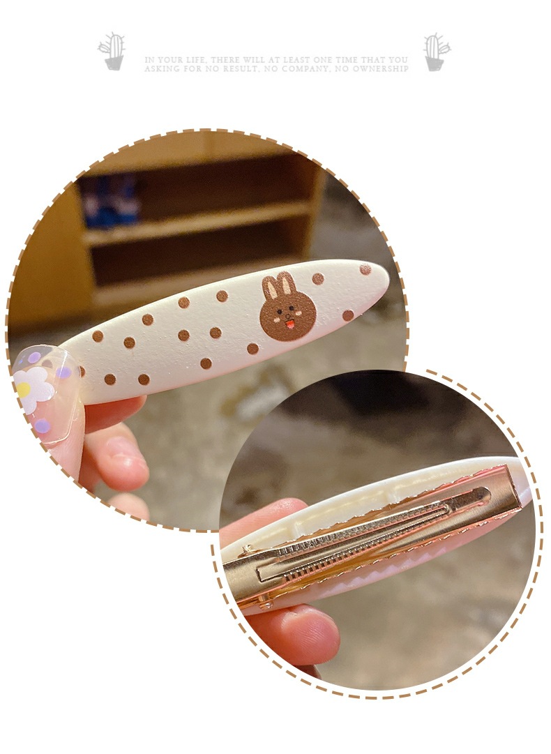 New coffee color 4-piece hair clip set
