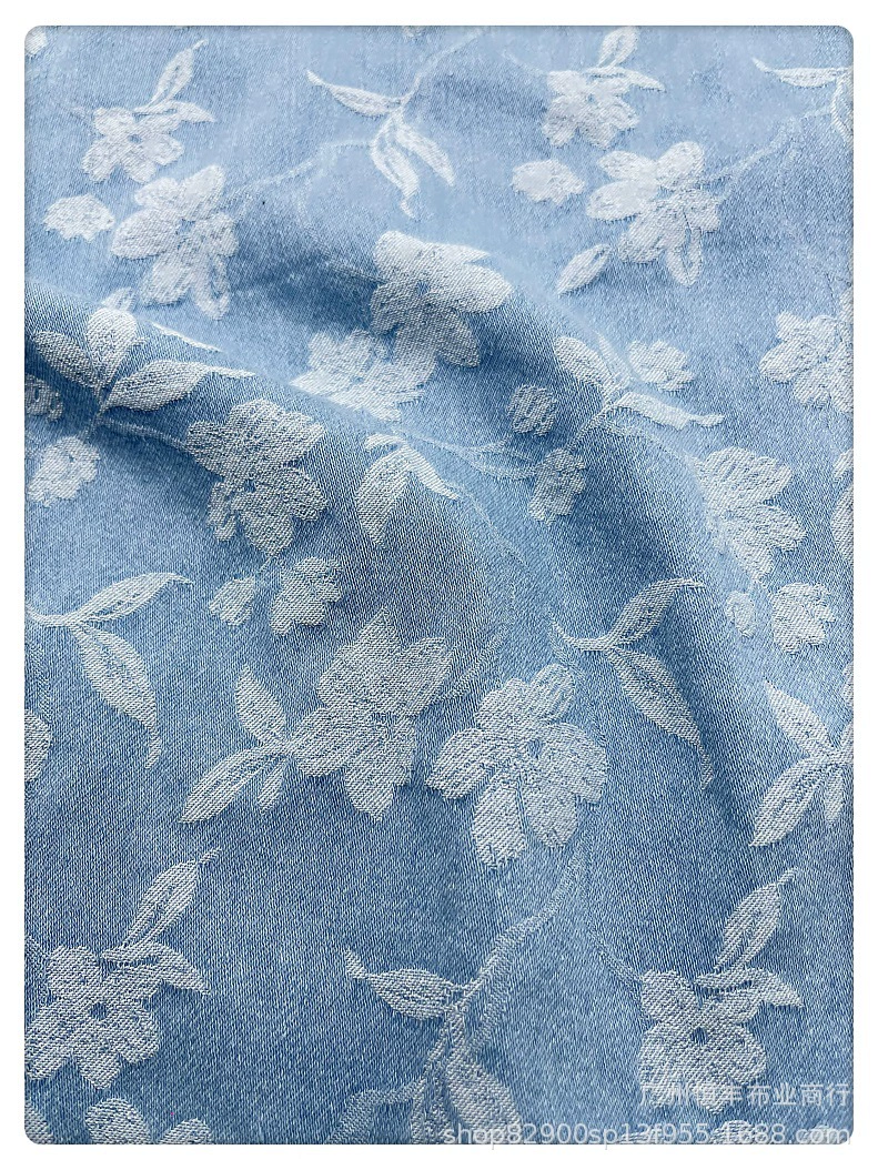 Elastic denim cloth, jacket, trousers, pijama, flowered