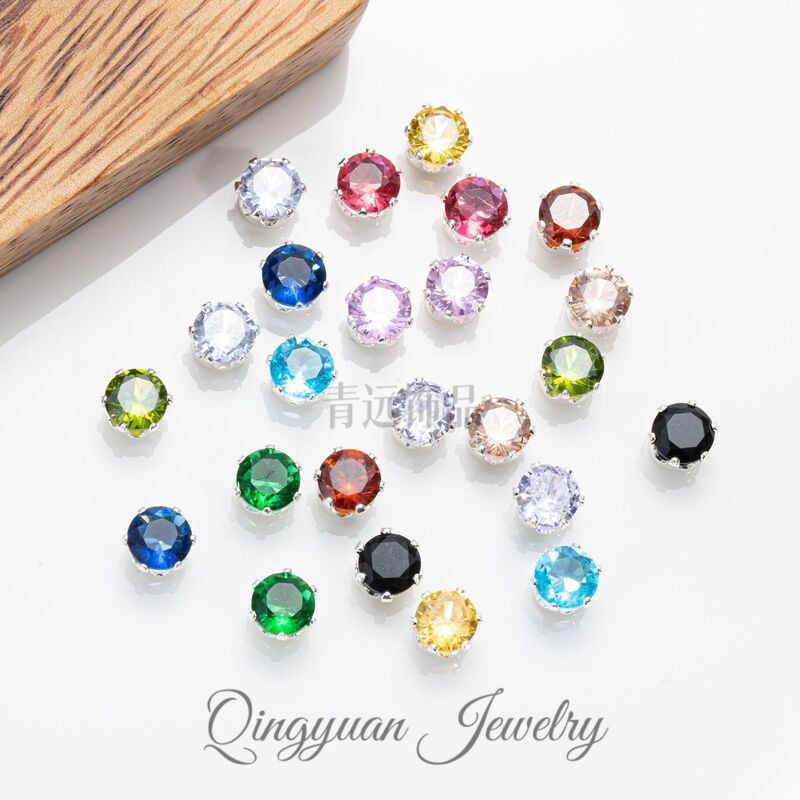 Round Silver Base 4mm Round Empty Setting Six-Prong Crystal Zircon Colorful Claw Diamond DIY Bracelet Necklace Jewelry Accessories Wholesale Round Silver Base 4mm Round Empty Setting Six-Prong Crystal Zircon Colorful Claw Diamond DIY Bracelet Necklace Jewelry Accessories Wholesale