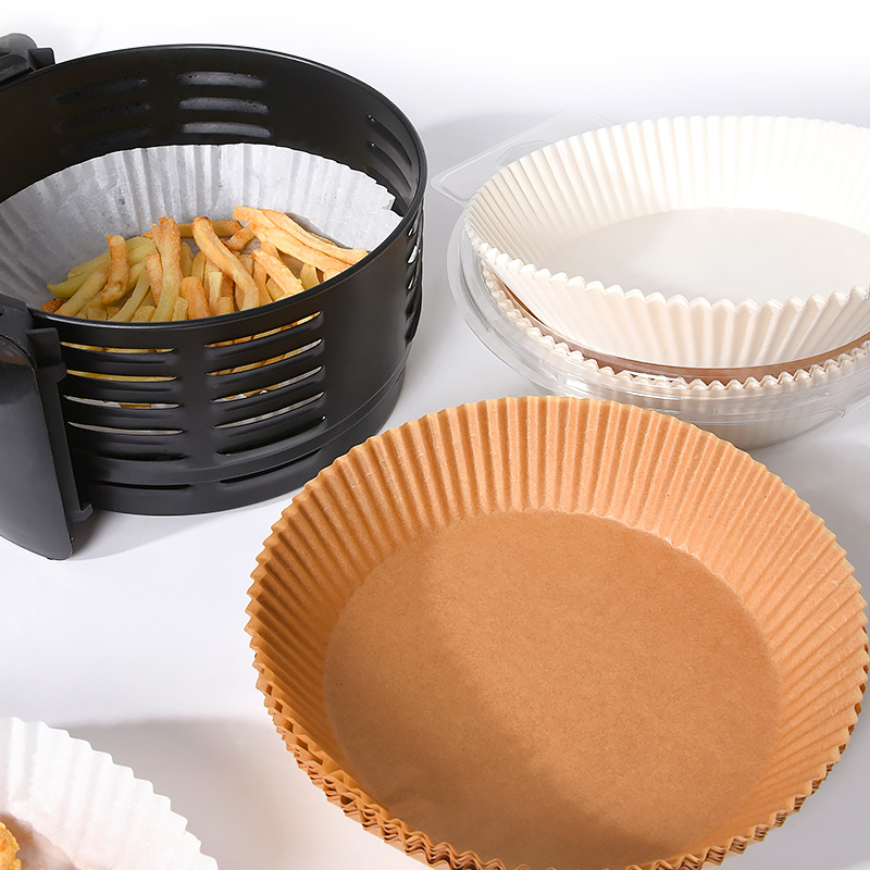 Vinyl Air Fryer Specific Paper Parchment Food Grade Oil Absorbent Paper Parchment Paper for Baking Round Paper Plate