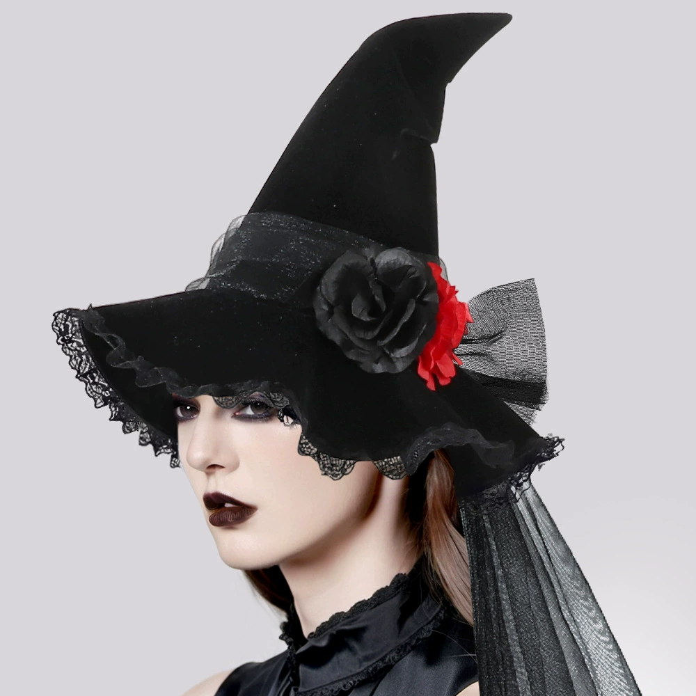Кросс-бордер товары Halloween барочный ведьминская шляпа готическая королева сетчатое имитационное платье украшения реквизит ведьмы