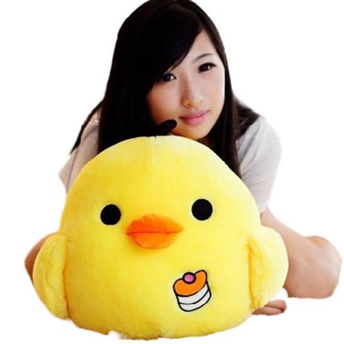 Manufacturer's cute cartoon fluffy chick plush toy doll pillow stuffed animal for wholesale
