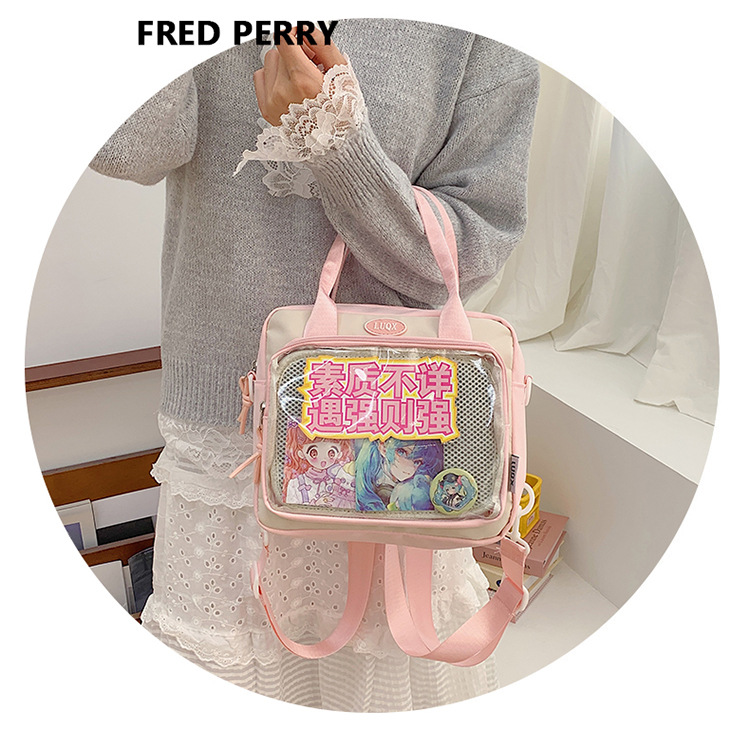 Cute and versatile pain bag, new large-capacity student commuting crossbody bag, Korean version hand-held transparent single-shoulder bag for women wholesale undefined