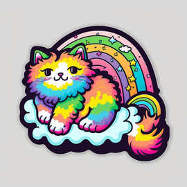 趣味贴纸可爱卡通猫