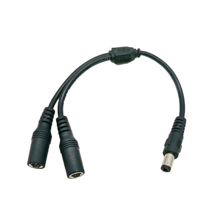 全铜一拖二dc线 带开关电源线 DC5521公母头LED灯条电源线