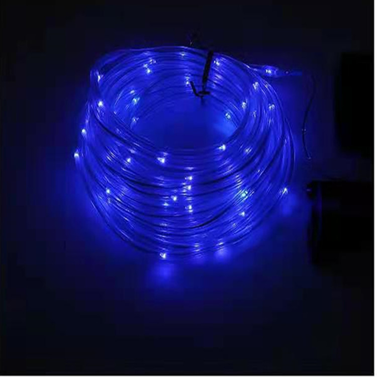 Solar LED tubería línea luz primavera Festival colorido luz al aire libre patio paisaje decoración vacaciones boda noche luz cadena