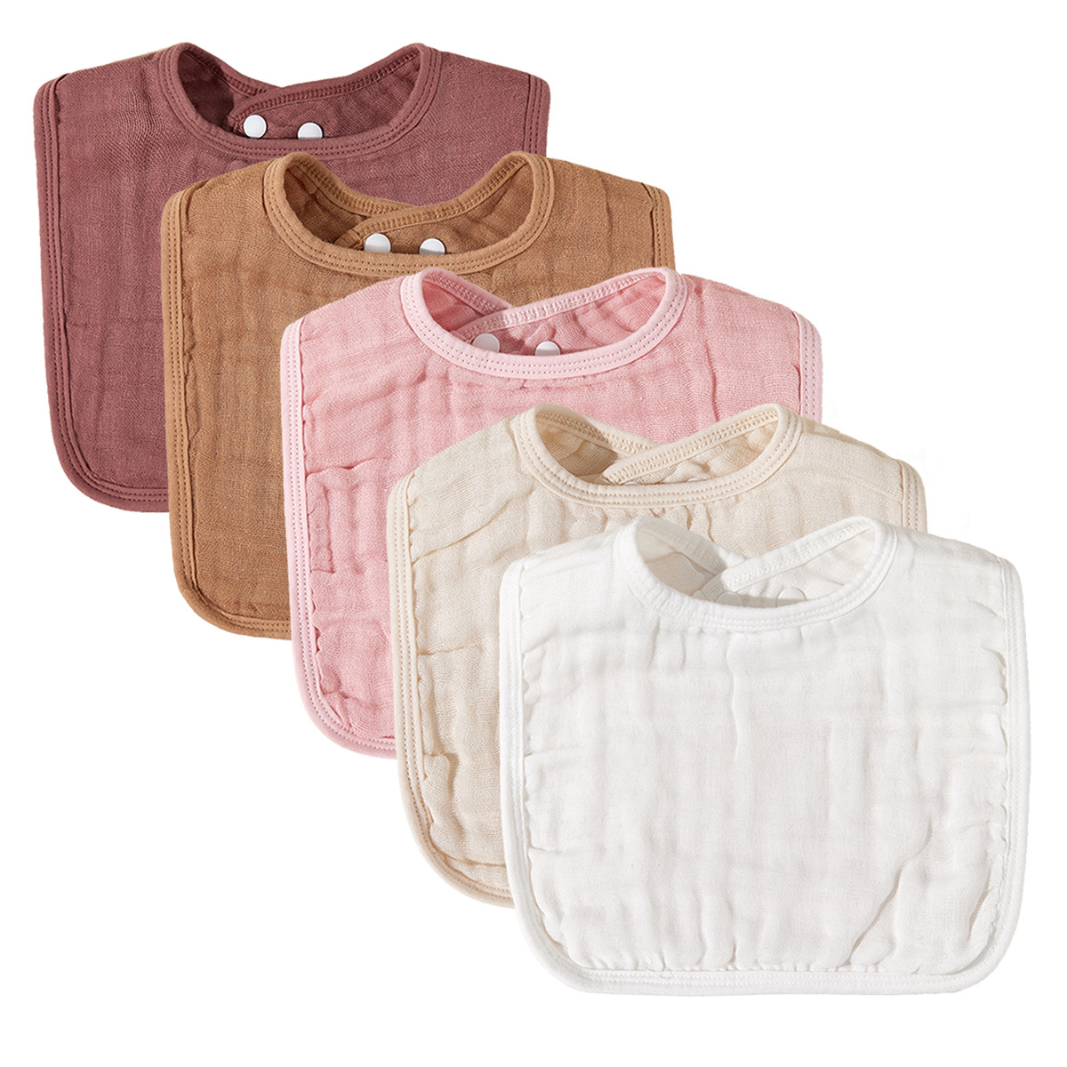 Babero para bebé de gasa de algodón puro estilo INS, absorbente, suave y cómodo - details 3