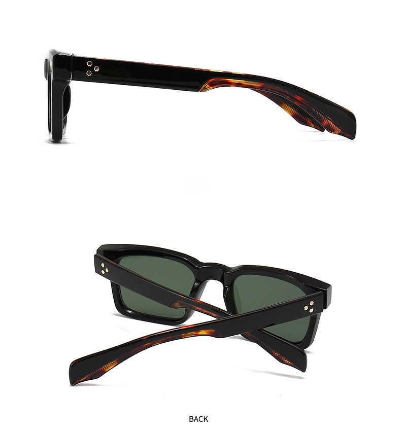 Lunettes de soleil œil de chat angulaires transfrontalières spéciales, jambes de miroir rétro modernes, lunettes de soleil décoratives guépard sautant 6025_voghion.com