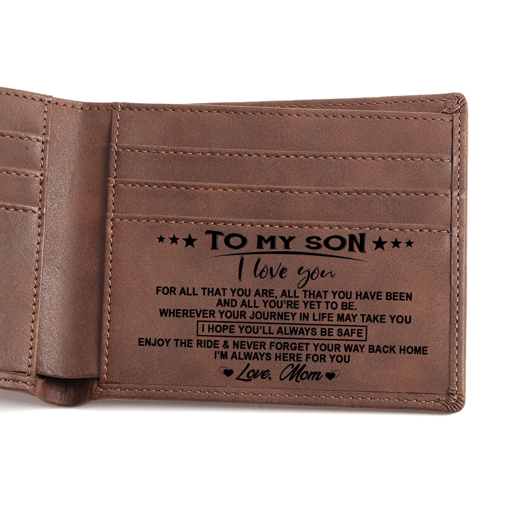 VP café para hombres, cartera de cuero PU, comercio exterior, grabado láser, cartera de grabación negra, regalos de Navidad.