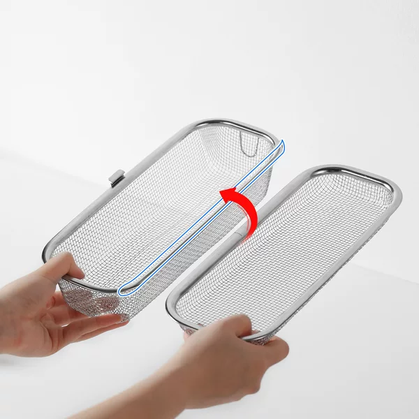 Mimu 304 Stainless Steel Mesh Cutlery Box Cleaning Basket Dishwasher Small Basket Kitchen Tools Spoon and Chopsticks Cleaning Basket