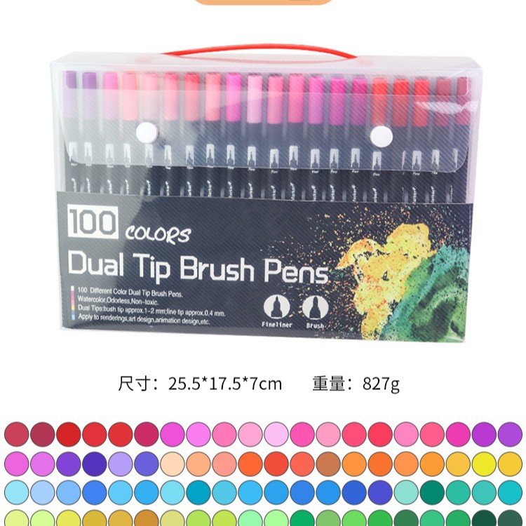 168 color acuarela pluma traje 120 color estudiante suave cabeza color niños colorear 48 color doble cabeza pintura pluma lavable