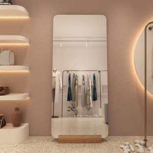 Women's Full-length Mirror Household Dressed Mirror Simple Floor Mirror Slimming Internet-famous Clothing Store Fitting Mirror Frameless Mirror
