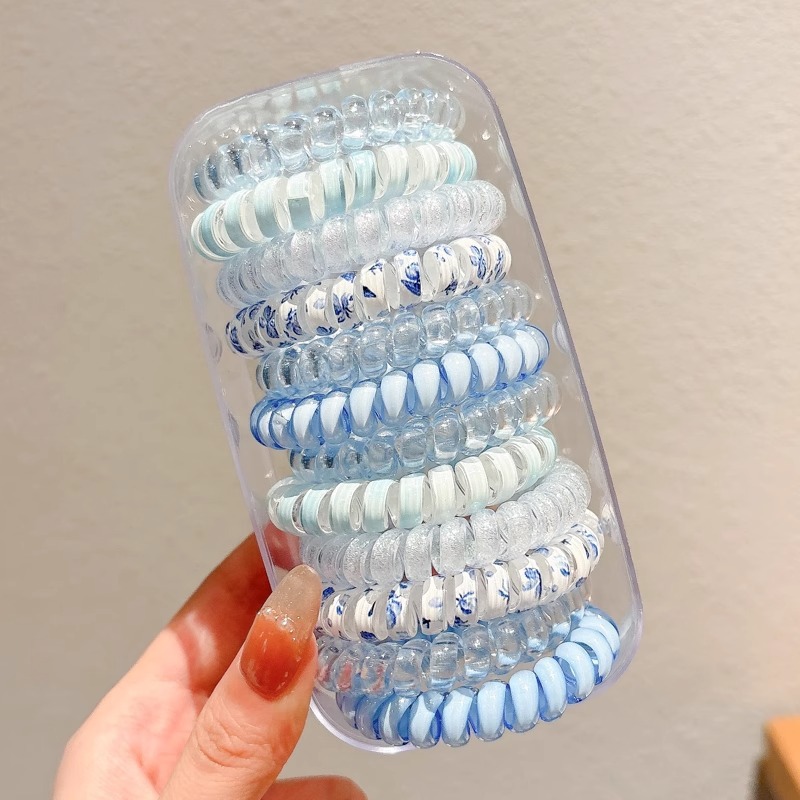 Cuerdas de cabello de cola de caballo de alta elasticidad y banda de goma duradera para niñas atadas anillo de cabello 2025 nuevo estilo simple primavera y verano cuerda de cabeza