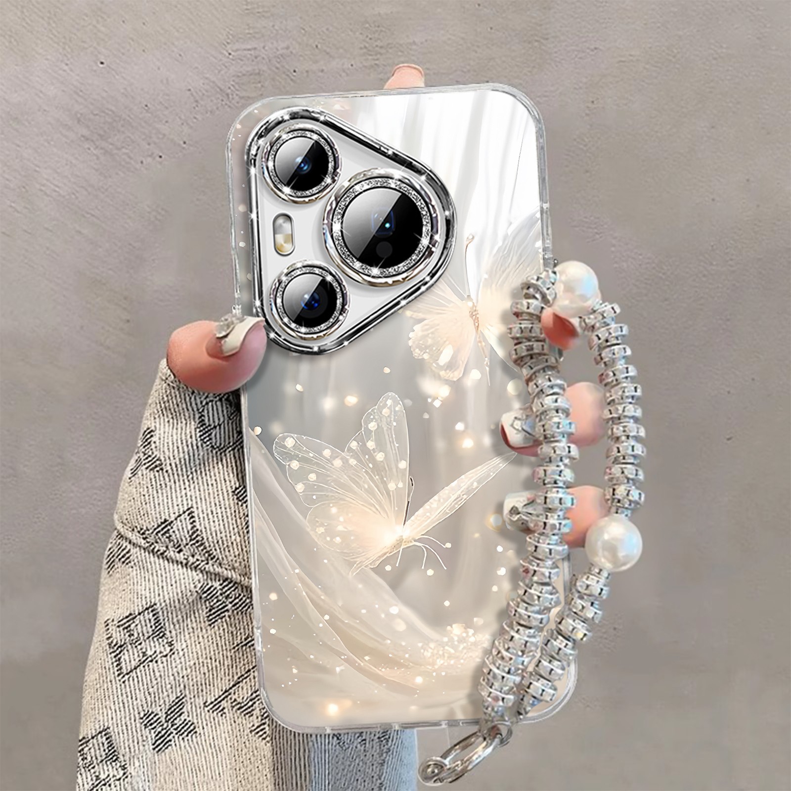 Mariposa elegante para opporeno13 funda para teléfono móvil de lujo ligero a5x avanzado a93s soporte de pulsera findx8s