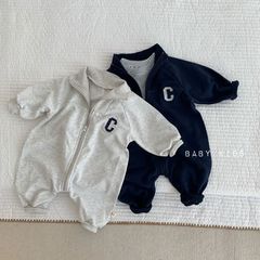 嬰兒秋裝韓系男女寶寶洋氣連體衣服新生兒外出爬爬服潮服春秋秋冬