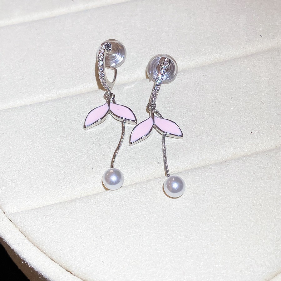 Aguja de plata Corea del Sur diamante Opal flor pendientes diseño fresco Rosa pendientes moda pendientes dulces al por mayor