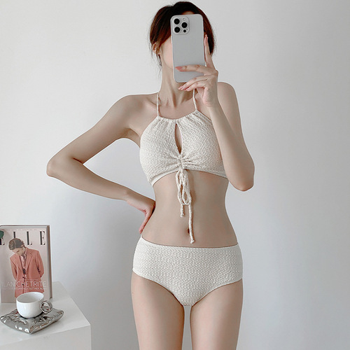 [Hot Selling] Swimsuit Women's Split Bikini Three-piece Sexy High-Quality Hot Spring Push-Up Western Swimsuit