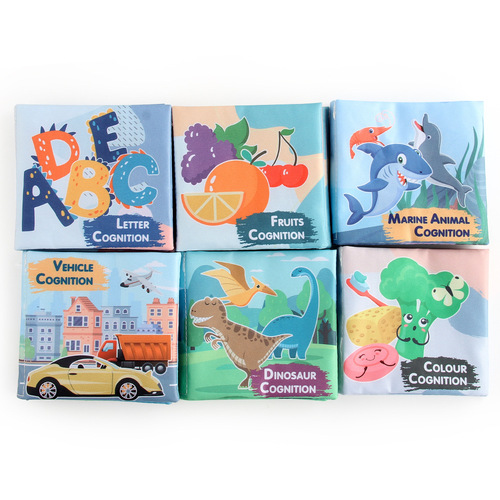 Factory direct sales, cross-border hot selling baby cloth book, marine animal tear-resistant baby cloth book, early education educational toy