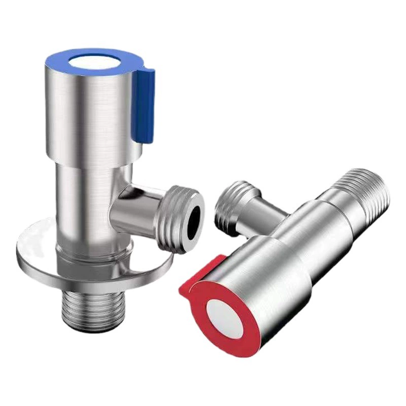 Оптовая продажа 304 угловой клапан из нержавеющей стали водонагреватель Горячая и холодная 4 медный сердечник угловой клапан DN15 запорный клапан туалетной воды горячее и холодное двойное использование