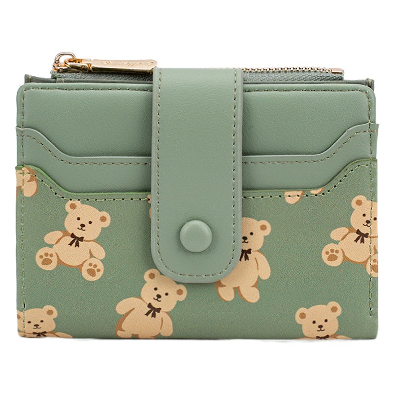 Women's Wallet Short New Baellerry Cross-Border Fashion Animal Print Thin Zipper Coin Purse Card Holder