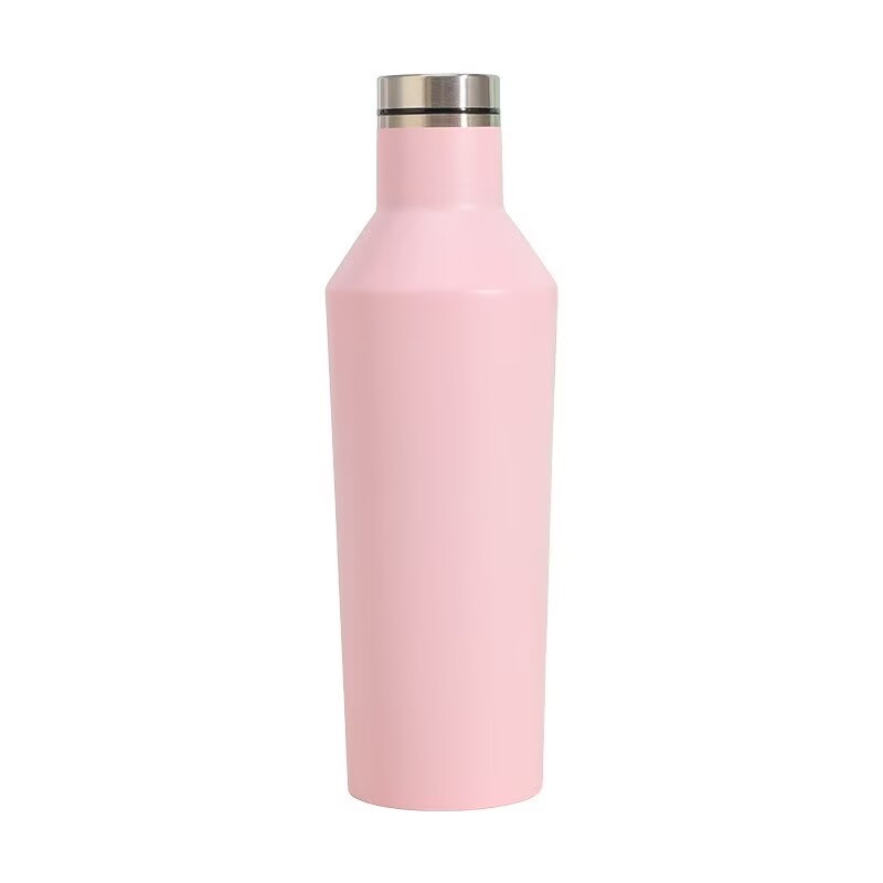 Nuevas botellas de acero inoxidable transfronterizas deportivas portátiles al aire libre tazas térmicas de estilo americano botellas de vino se pueden fijar logotipo