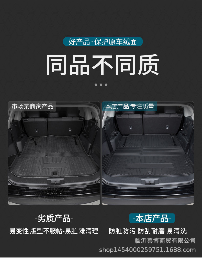 Suitable for Toyota Highlander Trunk Mat Tpe Five-Seater and Seven-Seater Special Car Modified Decorative Trunk Mat