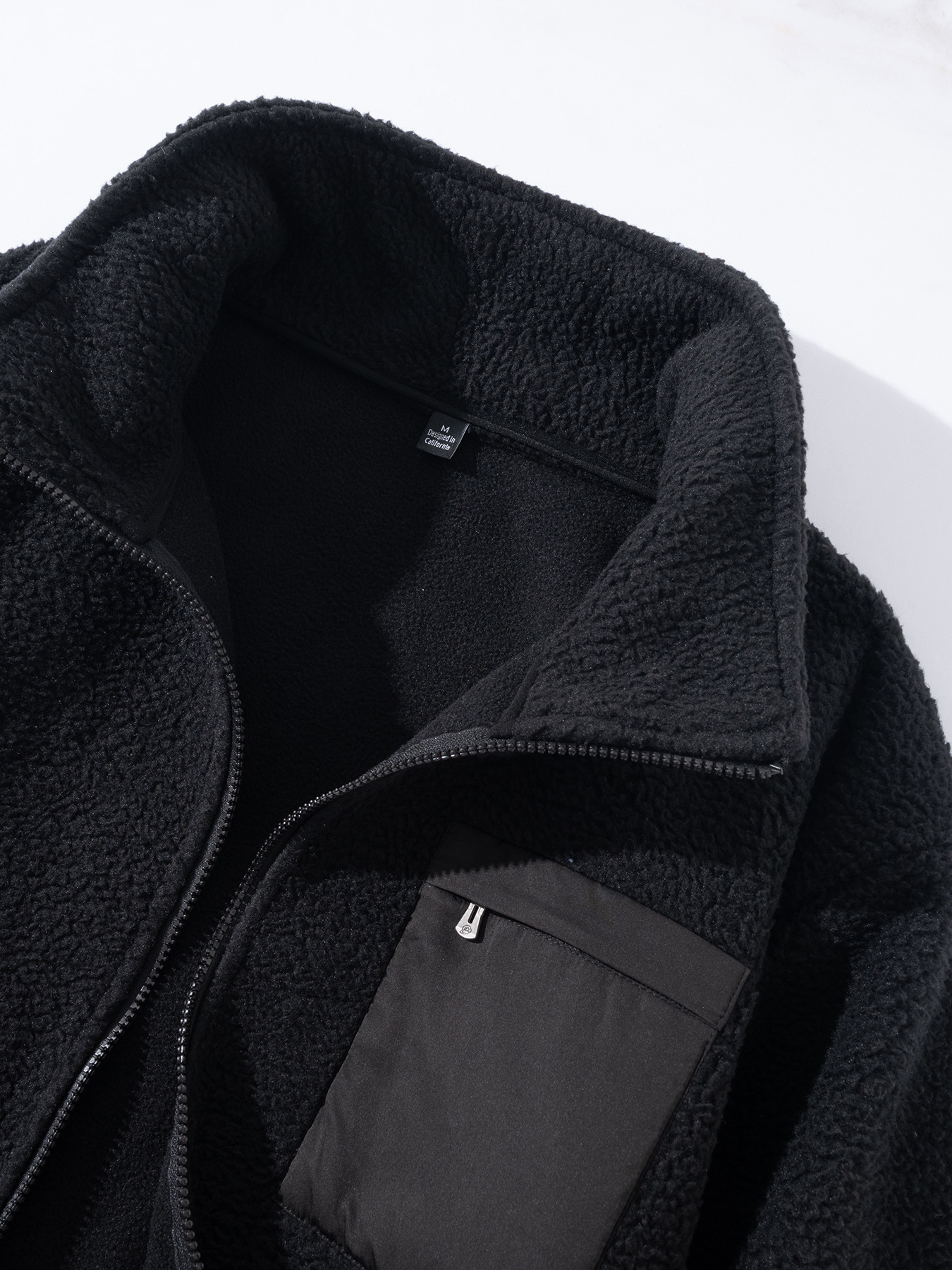 Men's Fleece Jacket Stand Collar Winter Cardigan For Men_voghion.com