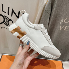 高品質の欧米ブランド、本革製のカップル向けスポーツカジュアルシューズ、牛革の配色デザイン、身長アップ効果のあるランニングシューズ