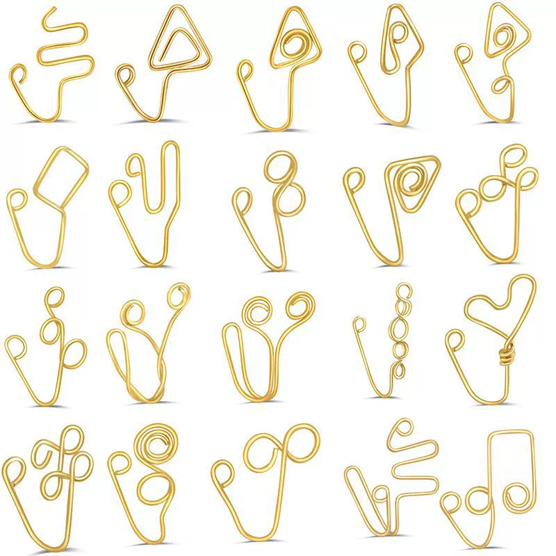 Amazon Cross-Border Новое Африканское неперфорированное кольцо для носа Европейское и американское женское зажим для носа Любовный крест Кольцо для носа ручной работы