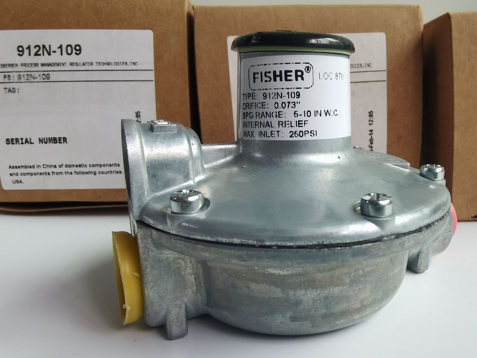 美国费希尔Fisher912N-112天然气户内减压阀液化气调压器单向减压