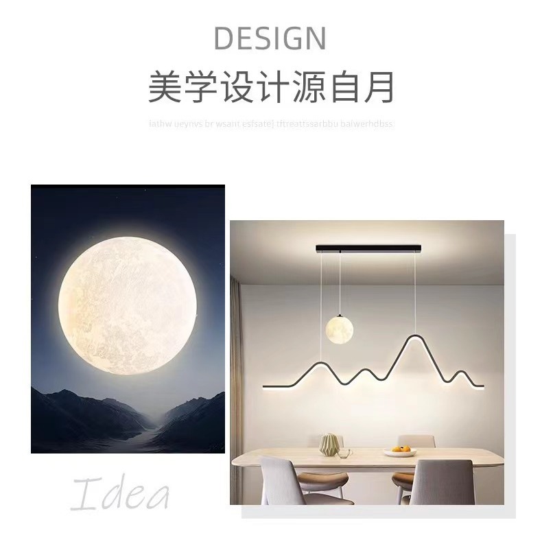 Iluminación de lámpara de bar nórdica moderna de comedor minimalista italiana lámpara de estilo minimalista