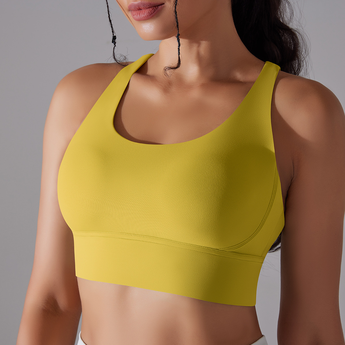 127g Weight Sleeveless Sleeve Length Nylon, Spandex Fabric Type Short Top Length Halter Crisscross Tank Tops Type Fitness, Yoga Occasion U Neck Neckline Solid Color Pattern Sports Style Sports Solid Color Nylon Spandex U Neck Active Tops Halter Crisscross Tank 115
