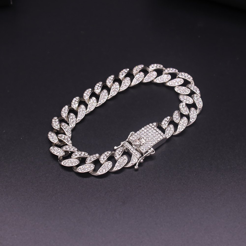 Bracciale uomo cuban link in acciaio inossidabile impermeabile_voghion.com