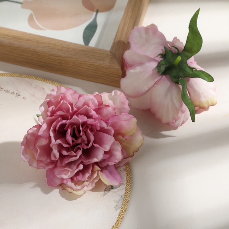 DIY手シミュレーション焼辺牡丹帽子服アクセサリー花花頭絹花偽花結婚祝い花壁装飾|undefined