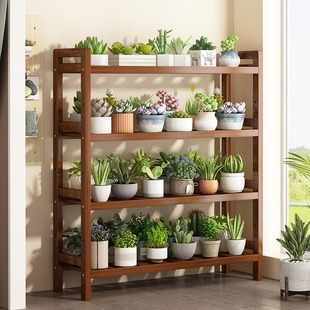 Flower Rack Storage Rack Balcony Living Room Floor-Standing Indoor Home 2024 New Succulent Plant Multi-Layer Flower Pot Shelf