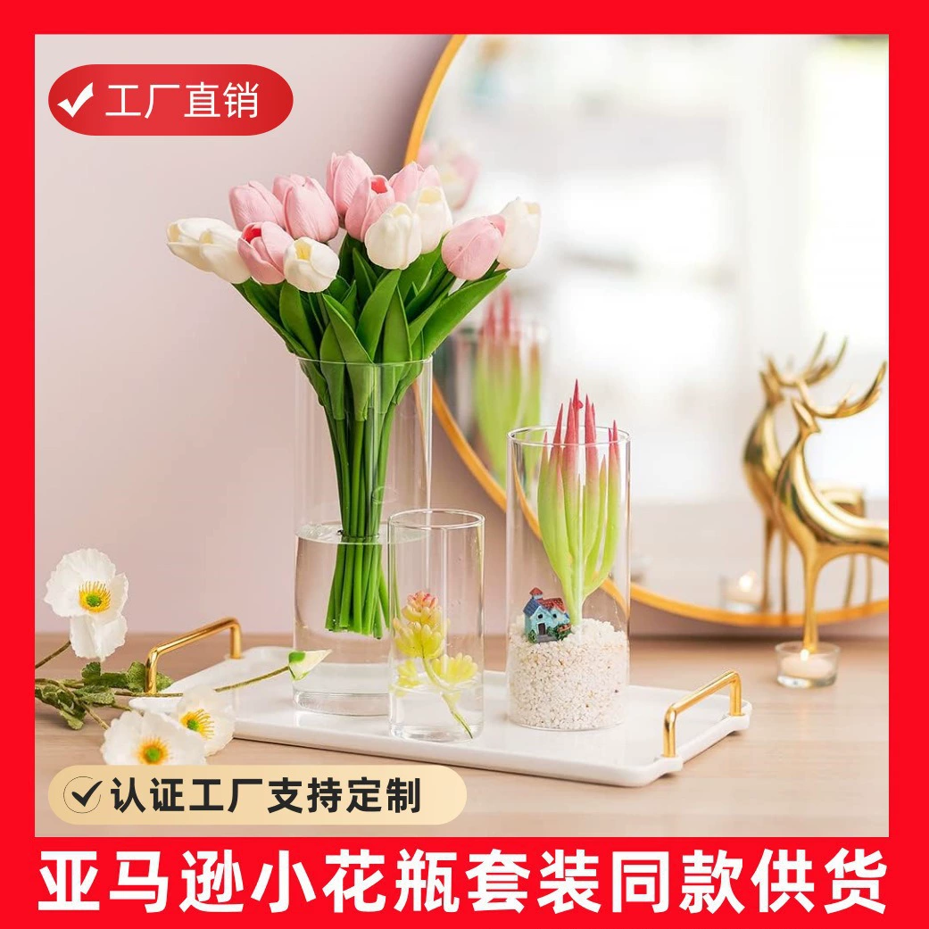 Прозрачная декоративная стеклянная ваза Nordic ins ветер гостиная креативная украшение стеклянная ваза оптом сухой цветок гидропоника