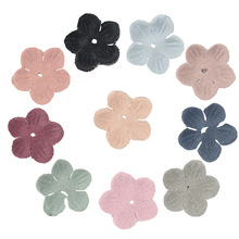 现货批发韩国超纤皮革花片 手工DIY头饰发饰发夹饰品配件 六瓣花