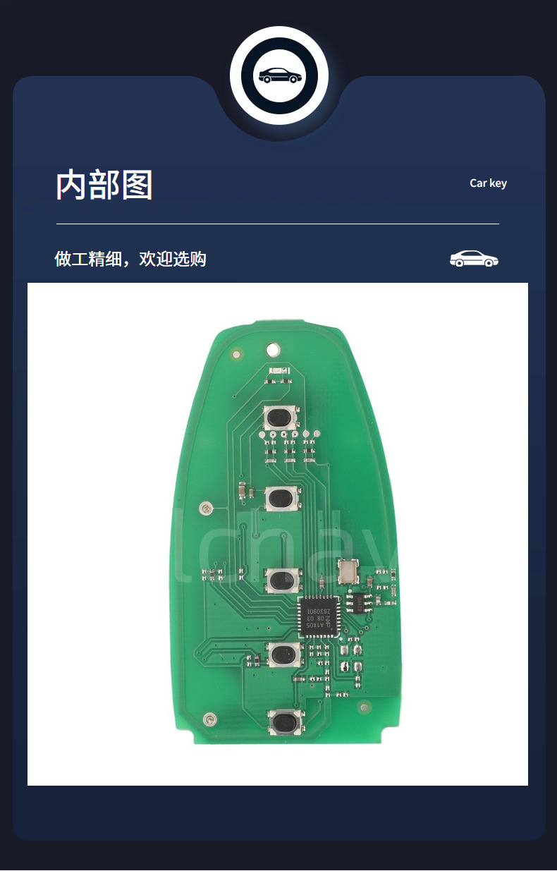 Suitable for 5-Key Ford Mondeo Explorer Smart Card Key Remote Control 434/902Mhz Id49 Chip