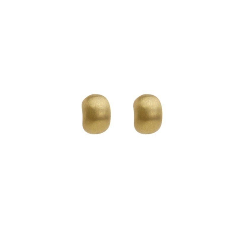 Pendientes simples brillantes cepillado europeo y americano, moda femenina, personalidad de nicho, todo fósforo, pendientes de temperamento de alta gama, pendientes al por mayor