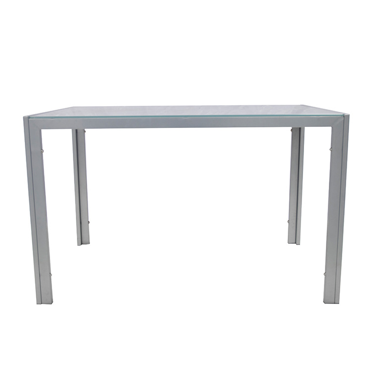 Mesa de comedor de vidrio templado amazónico de exportación mesa de comedor casera simple mesa de negociación mesa de comedor de vidrio