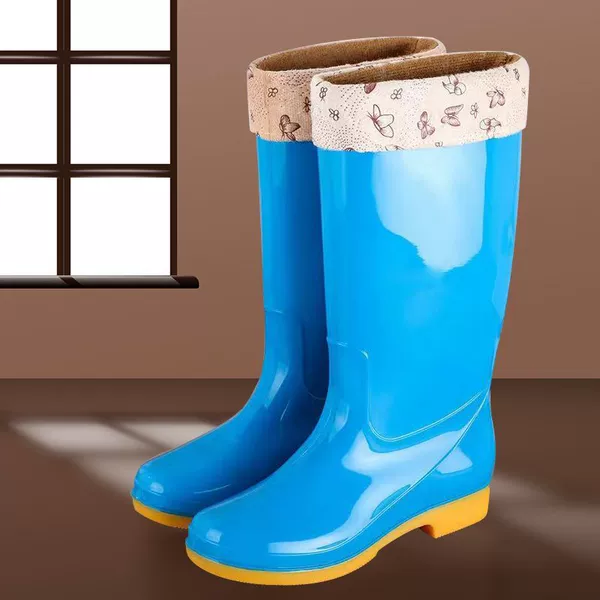 Sky blue high tube [plus velvet style]