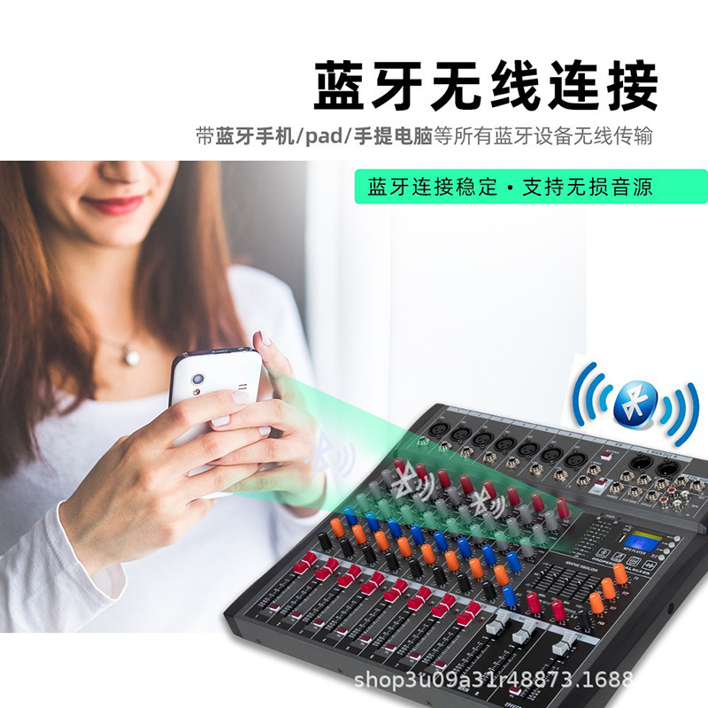 균형 잡힌 전문 모니터 믹서 노래 무대 라이브 야외 블루투스 녹음 재생 기능이있는 믹서