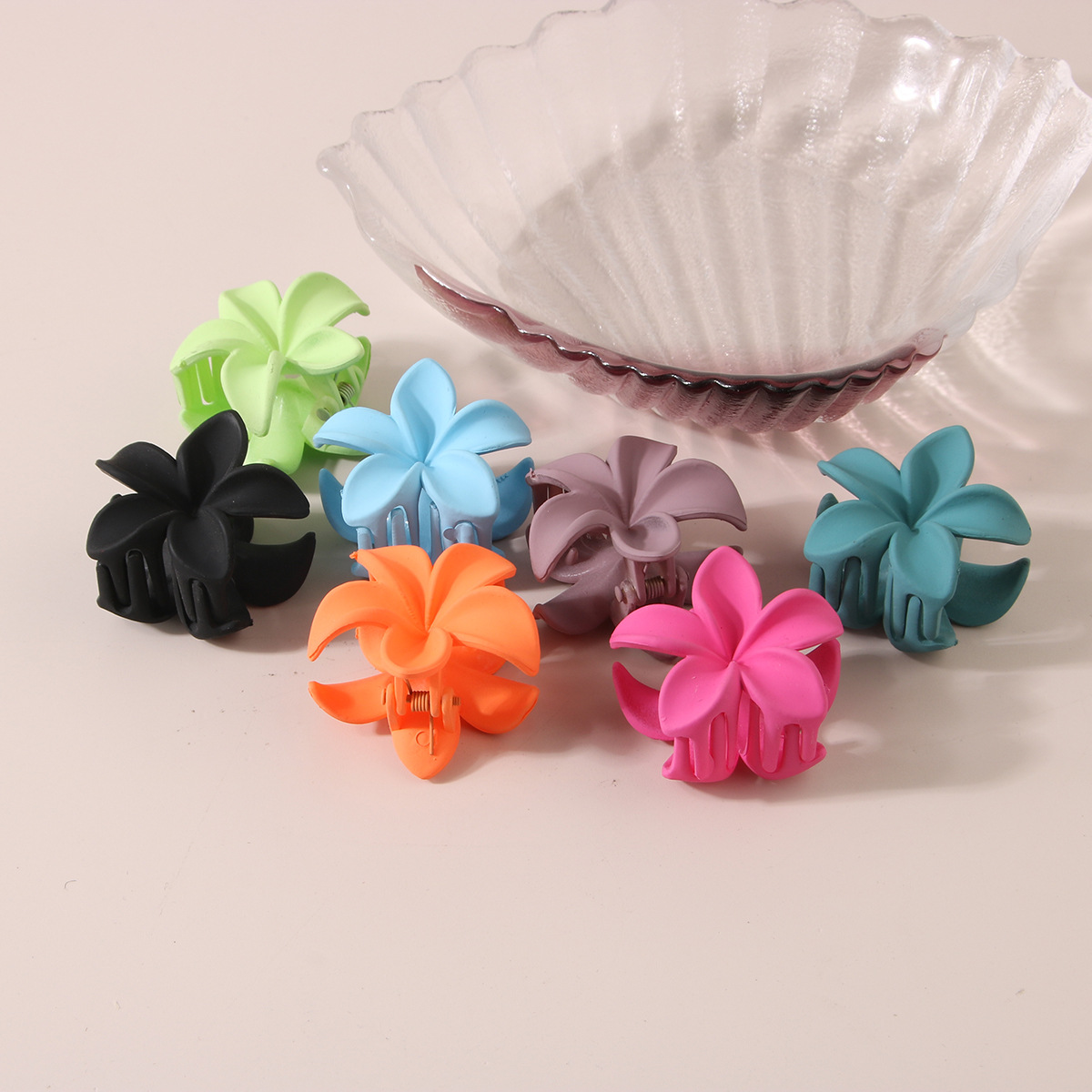 Women's Lady Sweet Flower Plastic Stoving Varnish Hair Claws display picture 3