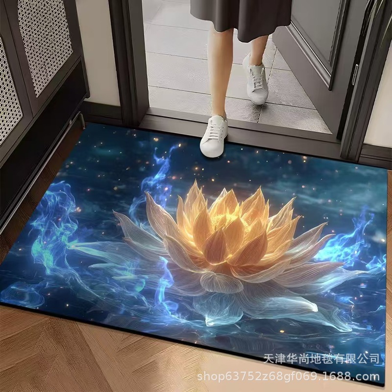 クロスボーダー珪藻泥 3D 花柄フロアマット浴室吸収性フットマット玄関ドアマット速乾性汚れ防止滑り止め吸収性フロアマット|undefined
