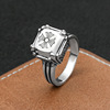 Three dimensional wedding ring, European style, light luxury style, silver 925 sample