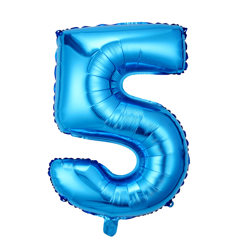 Globo digital de 42 pulgadas decoración de la fiesta de cumpleaños globo de helio flotante vacío Versión americana cuerpo delgado globo de aluminio digital grande de 40 pulgadas