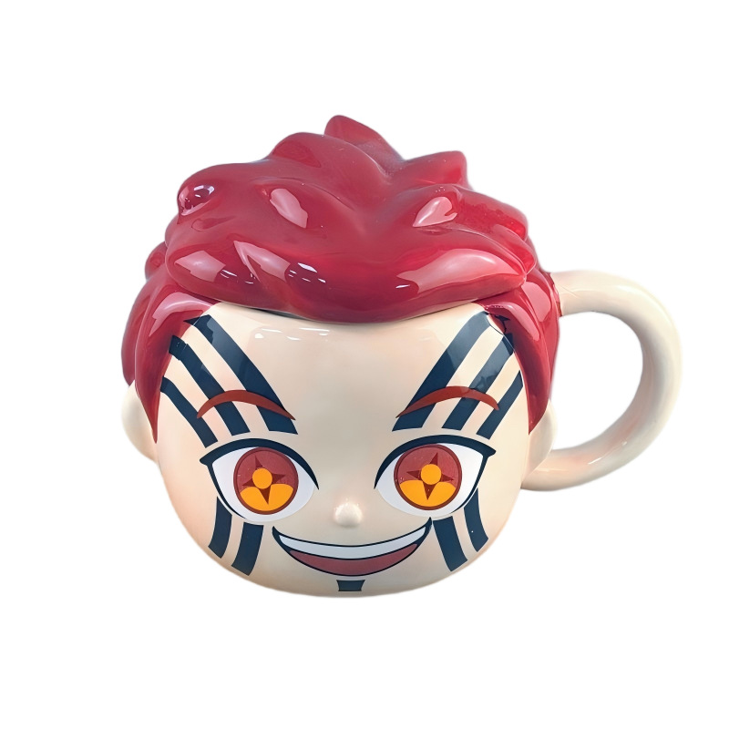 Anime One Piece Luffy Sombrero de paja Taza de café de cerámica Juego de tazas y platos de café creativo